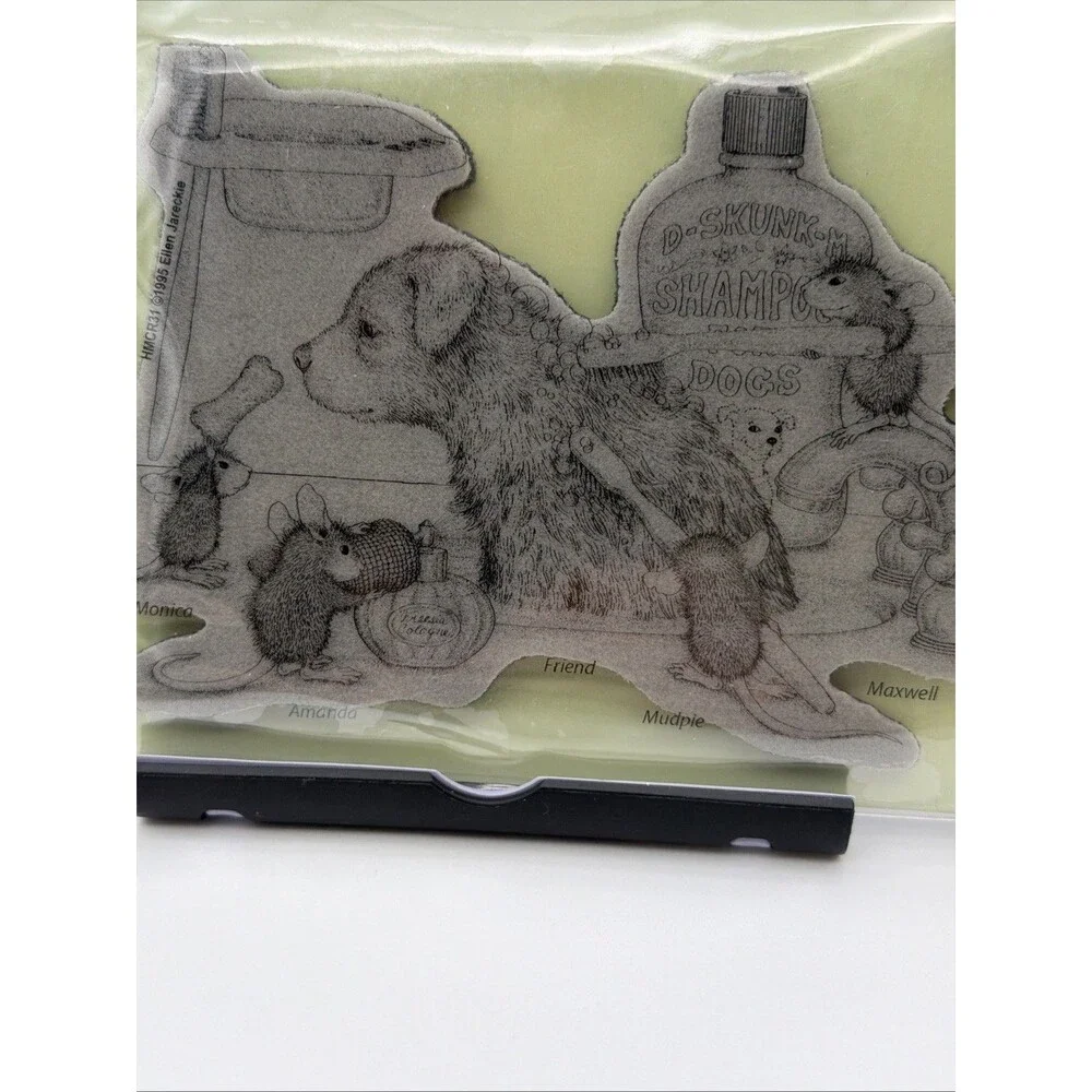 Stampendous House Mouse Designs Cling Stamp HMCR31 Dog Wash New puppy